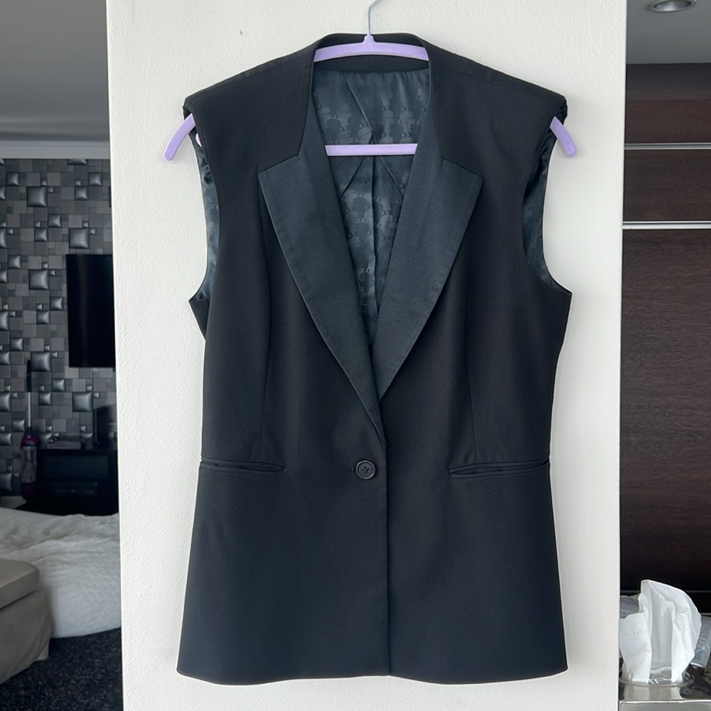 Karl Lagerfeld Structured Longline Vest - Picture 7 of 11